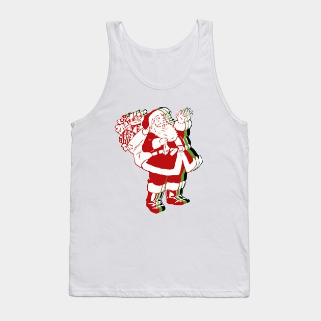 Santa Clause Christmas Vintage Retro Vibe of the 40's 50's 60's Tank Top by Joaddo